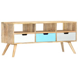 TV Cabinet 110x35x48 cm Solid Mango Wood 286484