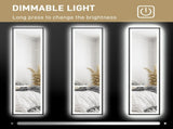 150 x 40cm Full Length Mirror, with Adjustable Lights - Black T3398P343366