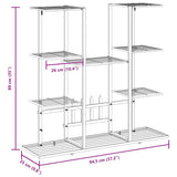 Flower Stand 94.5x25x89 cm White Iron 343120