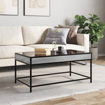 ZNTS Coffee Table with Infinity LED Grey Sonoma 90x50x41 cm 847690