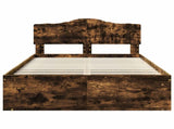 Bed Frame Smoked Oak 120 x 200 cm Solid Pine Wood 3412920
