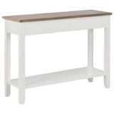 Console Table White 110x35x80 cm Wood 249901