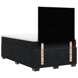 Box Spring Bed with Mattress Black 120x190 cm Small Double Velvet 3290860