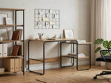 Desk with Storage Artisan Oak 100 x 50 x 75 cm 8007995
