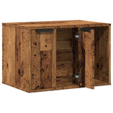 Cat Litter Box Enclosure Old Wood 60x40x40 cm Engineered Wood 857731