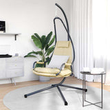 Hanging Egg Chair Folding Beige 94 x 107 x 196.5 cm Steel 42003855