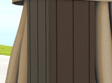 3 x 3 Metal Hardtop Gazebo, with Curtains and Accessories - Brown T3398P328435