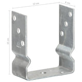 Fence Anchors 12 pcs Silver 12x6x15 cm Galvanised Steel 145340