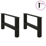 Coffee Table Legs Black 2 pcs 60x cm Steel 4013264