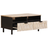 Coffee Table with Drawer White 80 x 54 x 40 cm Solid Mango Wood 4017877