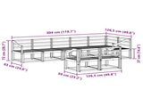 Outdoor Sofa Set 8 pcs White Solid Acacia Wood 3387818