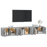 Wall-mounted TV Cabinets 3 pcs Concrete Grey 80x34.5x40 cm 3188362