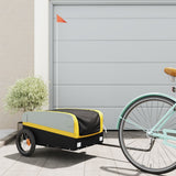 Bike Trailer Black and Yellow 30 kg Iron 94036
