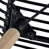 Dining Chairs 4 pcs Black Natural Rattan 246808