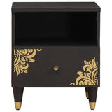 Bedside Cabinet 2 pcs Black 40 x 33 x 46 cm Solid Mango Wood 4018815