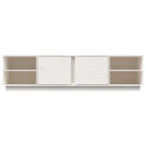 TV Cabinet White 156x40x40 cm Solid Wood Pine 814455