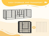 8 Panels Heavy Duty Puppy Playpen, for Large, Medium Dogs, Indoor and Outdoor Use - Black T3398P349718