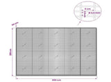 Gabion with 3.5 mm Wire and 5x2.5 cm Mesh 250x20x200 cm 3461711