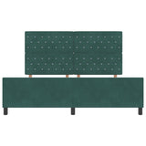 ZNTS Bed Frame in Dark Green, 180x200 cm, Velvet 3344894
