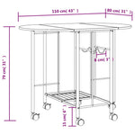 ZNTS Five Piece Folding Dining Set MDF 243901