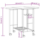 ZNTS Five Piece Folding Dining Set MDF 243901