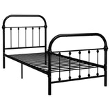 284498 Bed Frame without Mattress Black Metal 90x200 cm