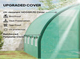 4 x 3 Polytunnel Greenhouse, with Windows and Doors - Green T3398P323825