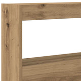 Headboard Cabinet with LED Artisan Oak 160x17x102 cm 863132