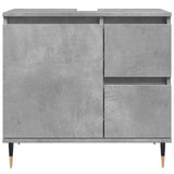 Bathroom Cabinet Concrete Grey 65x33x60 cm Engineered Wood 857222