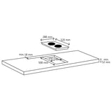 ZNTS Ceramic Hob with 2 Burners Touch Control 3000 W 50783