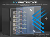 41 Bottle Wine Fridge, 91 Litre Capacity, 45cm Freestanding Wine Cooler Fridge with Glass Door, LED T3398P328365