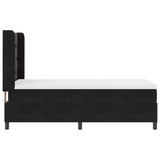 LED Box Spring Bed with Mattres Black 100 x 200 cm Velvet 3343858