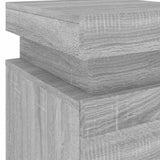 Bedside Cabinets with LED Lights 2 pcs Grey Sonoma 35x39x55 cm 836760