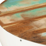 Bowl-shaped Coffee Table White 50x24 cm Solid Wood Reclaimed 352020