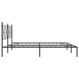 Metal Bed Frame without Mattress with Headboard Black 183x213cm 376507