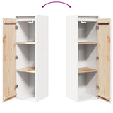 Wall Cabinets 2 pcs White 30x30x100 cm Solid Pinewood 813508