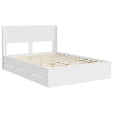 Bed Frame with Storage and Headboard White 160 x 200 cm 3414287