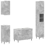 4 Piece Bathroom Cabinet Set ZWOLLE Concrete Grey 3417921