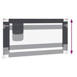 Toddler Safety Bed Rail Dark Grey 160x25 cm Fabric 10230