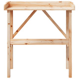 Plant Table with Shelf 78x38x82.5 cm Solid Wood Fir 156349