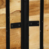 Headboard 140 cm Solid Wood Acacia and Iron 4017551