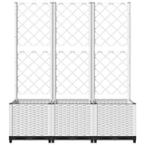 Garden Planter White 120 x 40 x 136 cm 153284