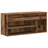 Shoe Bench Old Wood 102x30.5x45 cm Engineered Wood 859143