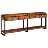 Console Tables with Drawer 2 pcs Multicolour Solid Reclaim wood 3324228