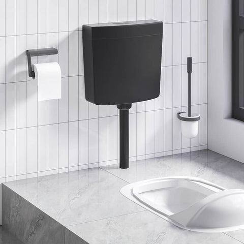 Toilet Cistern with Bottom Water Inlet 3/6 L Black 148012