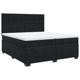 Box Spring Bed with Mattress Black 200x200 cm Velvet 3291004