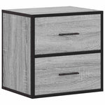 ZNTS Wall-mounted Bedside Cabinet Grey Sonoma 40x31x39.5 cm 848730