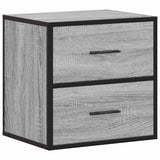 ZNTS Wall-mounted Bedside Cabinet Grey Sonoma 40x31x39.5 cm 848730