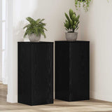 Plant Stand 2 pcs Black Oak 30 x 30 x 70 cm Engineered Wood 869232