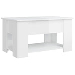 ZNTS Coffee Table High Gloss White 79x49x41 cm Engineered Wood 809716